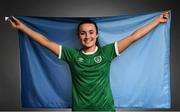 27 November 2020; Republic of Ireland's Niamh Farrelly, from Dublin, poses during a Republic of Ireland Women portrait session at the Castleknock Hotel in Dublin. Photo by Stephen McCarthy/Sportsfile