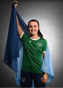 27 November 2020; Republic of Ireland's Niamh Farrelly, from Dublin, poses during a Republic of Ireland Women portrait session at the Castleknock Hotel in Dublin. Photo by Stephen McCarthy/Sportsfile