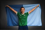 27 November 2020; Republic of Ireland's Katie McCabe, from Dublin, poses during a Republic of Ireland Women portrait session at the Castleknock Hotel in Dublin. Photo by Stephen McCarthy/Sportsfile