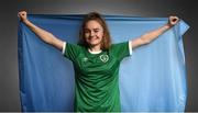 27 November 2020; Republic of Ireland's Izzy Atkinson, from Dublin, poses during a Republic of Ireland Women portrait session at the Castleknock Hotel in Dublin. Photo by Stephen McCarthy/Sportsfile