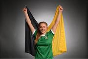 27 November 2020; Republic of Ireland's Ellen Molloy, from Kilkenny, poses during a Republic of Ireland Women portrait session at the Castleknock Hotel in Dublin. Photo by Stephen McCarthy/Sportsfile