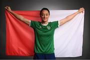 27 November 2020; Republic of Ireland's Megan Campbell, from Louth, poses during a Republic of Ireland Women portrait session at the Castleknock Hotel in Dublin. Photo by Stephen McCarthy/Sportsfile