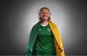 27 November 2020; Republic of Ireland's Amber Barrett, from Donegal, poses during a Republic of Ireland Women portrait session at the Castleknock Hotel in Dublin. Photo by Stephen McCarthy/Sportsfile