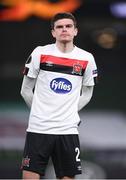 26 November 2020; Sean Gannon of Dundalk ahead of the UEFA Europa League Group B match between Dundalk and SK Rapid Wien at Aviva Stadium in Dublin. Photo by Ben McShane/Sportsfile