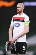 26 November 2020; Dundalk captain Chris Shields ahead of the UEFA Europa League Group B match between Dundalk and SK Rapid Wien at Aviva Stadium in Dublin. Photo by Ben McShane/Sportsfile