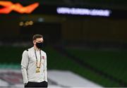 26 November 2020; Andy Boyle of Dundalk prior to the UEFA Europa League Group B match between Dundalk and SK Rapid Wien at Aviva Stadium in Dublin. Photo by Eóin Noonan/Sportsfile
