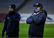 21 November 2020; Dublin manager Dessie Farrell, right, during the Leinster GAA Football Senior Championship Final match between Dublin and Meath at Croke Park in Dublin. Photo by Ray McManus/Sportsfile