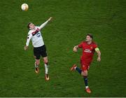 26 November 2020; Sean Gannon of Dundalk in action against Maximilian Hofmann of SK Rapid Wien during the UEFA Europa League Group B match between Dundalk and SK Rapid Wien at Aviva Stadium in Dublin. Photo by Stephen McCarthy/Sportsfile