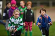28 November 2020; Saoirse Weldon during a Leinster Rugby Girls Give it a try session at Naas RFC in Naas, Kildare. Photo by Ramsey Cardy/Sportsfile