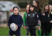 28 November 2020; Sophie Madigan during a Leinster Rugby Girls Give it a try session at Naas RFC in Naas, Kildare. Photo by Ramsey Cardy/Sportsfile