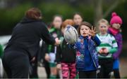 28 November 2020; Emily Madigan during a Leinster Rugby Girls Give it a try session at Naas RFC in Naas, Kildare. Photo by Ramsey Cardy/Sportsfile