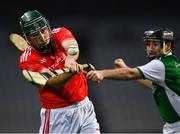 28 November 2020; Niall Keenan of Louth in action against Ciarán Duffy of Fermanagh during the Lory Meagher Cup Final match between Fermanagh and Louth at Croke Park in Dublin. Photo by Ray McManus/Sportsfile