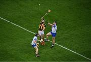 28 November 2020; Eoin Cody of Kilkenny in action against Jamie Barron, left, and Kevin Moran of Waterford during the GAA Hurling All-Ireland Senior Championship Semi-Final match between Kilkenny and Waterford at Croke Park in Dublin. Photo by Daire Brennan/Sportsfile