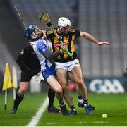 28 November 2020; Kieran Bennett of Waterford is fouled by Conor Fogarty of Kilkenny resulting in a free for Waterford during the GAA Hurling All-Ireland Senior Championship Semi-Final match between Kilkenny and Waterford at Croke Park in Dublin. Photo by Ray McManus/Sportsfile