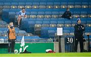 28 November 2020; Jake Dillon of Waterford watches on from the stand after being substituted during the GAA Hurling All-Ireland Senior Championship Semi-Final match between Kilkenny and Waterford at Croke Park in Dublin. Photo by Harry Murphy/Sportsfile