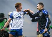 28 November 2020; Iarlaith Daly, left, and Kieran Bennett of Waterford celebrate following the GAA Hurling All-Ireland Senior Championship Semi-Final match between Kilkenny and Waterford at Croke Park in Dublin. Photo by Harry Murphy/Sportsfile