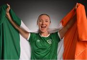 29 November 2020; Louise Quinn during a Republic of Ireland Women portrait session at the Castleknock Hotel in Dublin. Photo by Stephen McCarthy/Sportsfile