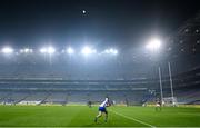 28 November 2020; Stephen Bennett of Waterford hits a free during the GAA Hurling All-Ireland Senior Championship Semi-Final match between Kilkenny and Waterford at Croke Park in Dublin. Photo by Ramsey Cardy/Sportsfile