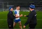 28 November 2020; Austin Gleeson of Waterford is congratulated by manager Liam Cahill, right, and selector Michael Bevans following the GAA Hurling All-Ireland Senior Championship Semi-Final match between Kilkenny and Waterford at Croke Park in Dublin. Photo by Ramsey Cardy/Sportsfile