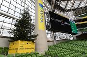 29 November 2020; A general view of a Tree of Life, in aid of St Francis Hospice, in the stadium ahead of the Autumn Nations Cup match between Ireland and Georgia at the Aviva Stadium in Dublin. Photo by Ramsey Cardy/Sportsfile