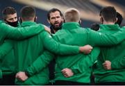 29 November 2020; Ireland head coach Andy Farrell speaks to his players ahead of the Autumn Nations Cup match between Ireland and Georgia at the Aviva Stadium in Dublin. Photo by Ramsey Cardy/Sportsfile