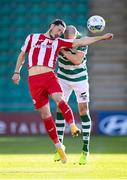 29 November 2020; Ronan Coughlan of Sligo Rovers in action against Joey O'Brien of Shamrock Rovers during the Extra.ie FAI Cup Semi-Final match between Shamrock Rovers and Sligo Rovers at Tallaght Stadium in Dublin. Photo by Stephen McCarthy/Sportsfile