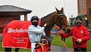 29 November 2020; Jockey Rachael Blackmore and Honeysuckle in the winners enclosure following victory in the BARONERACING.COM Hatton's Grace Hurdle on day two of the Fairyhouse Winter Festival at Fairyhouse Racecourse in Ratoath, Meath. Photo by Seb Daly/Sportsfile