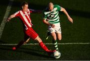 29 November 2020; Joey O'Brien of Shamrock Rovers in action against Jesse Devers of Sligo Rovers during the Extra.ie FAI Cup Semi-Final match between Shamrock Rovers and Sligo Rovers at Tallaght Stadium in Dublin. Photo by Harry Murphy/Sportsfile