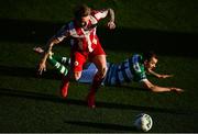 29 November 2020; Jesse Devers of Sligo Rovers in action against Sean Kavanagh of Shamrock Rovers during the Extra.ie FAI Cup Semi-Final match between Shamrock Rovers and Sligo Rovers at Tallaght Stadium in Dublin. Photo by Harry Murphy/Sportsfile