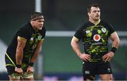 29 November 2020; CJ Stander, left, and Cian Healy of Ireland during the Autumn Nations Cup match between Ireland and Georgia at the Aviva Stadium in Dublin. Photo by David Fitzgerald/Sportsfile
