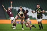 29 November 2020; Chris Farrell of Ireland is tackled by Giorgi Kveseladze of Georgia during the Autumn Nations Cup match between Ireland and Georgia at the Aviva Stadium in Dublin. Photo by David Fitzgerald/Sportsfile