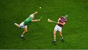 29 November 2020; Brian Concannon of Galway in action against Kyle Hayes of Limerick during the GAA Hurling All-Ireland Senior Championship Semi-Final match between Limerick and Galway at Croke Park in Dublin. Photo by Daire Brennan/Sportsfile