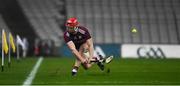 29 November 2020; Joe Canning of Galway scores a point, from a sideline cut in the 40th minute, during the GAA Hurling All-Ireland Senior Championship Semi-Final match between Limerick and Galway at Croke Park in Dublin. Photo by Ray McManus/Sportsfile