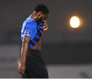 29 November 2020; Israel Kimazo of Athlone Town reacts after his side conceded their third goal during the Extra.ie FAI Cup Semi-Final match between Athlone Town and Dundalk at the Athlone Town Stadium in Athlone, Westmeath. Photo by Harry Murphy/Sportsfile