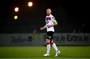 29 November 2020; Chris Shields of Dundalk celebrates after scoring his side's seventh goal during the Extra.ie FAI Cup Semi-Final match between Athlone Town and Dundalk at Athlone Town Stadium in Athlone, Westmeath. Photo by Stephen McCarthy/Sportsfile