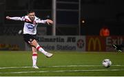 29 November 2020; Sean Murray of Dundalk shoots to score his side's eleventh goal during the Extra.ie FAI Cup Semi-Final match between Athlone Town and Dundalk at Athlone Town Stadium in Athlone, Westmeath. Photo by Stephen McCarthy/Sportsfile