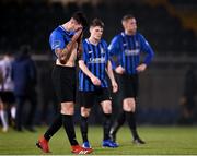 29 November 2020; Scott Delaney of Athlone Town, left, reacts following the Extra.ie FAI Cup Semi-Final match between Athlone Town and Dundalk at the Athlone Town Stadium in Athlone, Westmeath. Photo by Harry Murphy/Sportsfile