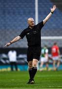 28 November 2020; Referee Gearóid McGrath during the Lory Meagher Cup Final match between Fermanagh and Louth at Croke Park in Dublin. Photo by Ray McManus/Sportsfile