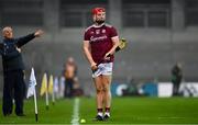 29 November 2020; Joe Canning of Galway prepares to take a sideline cut during the GAA Hurling All-Ireland Senior Championship Semi-Final match between Limerick and Galway at Croke Park in Dublin. Photo by Brendan Moran/Sportsfile