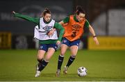 30 November 2020; Emily Whelan, left, and Aine O'Gorman during a Republic of Ireland training session at Tallaght Stadium in Dublin. Photo by Stephen McCarthy/Sportsfile