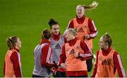 30 November 2020; Pia-Sophie Wolter, centre, during a Germany training session at Tallaght Stadium in Dublin. Photo by Stephen McCarthy/Sportsfile