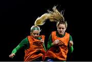 30 November 2020; Denise O'Sullivan and Heather Payne, right, during a Republic of Ireland training session at Tallaght Stadium in Dublin. Photo by Stephen McCarthy/Sportsfile