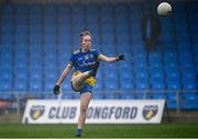 29 November 2020; Laura Fleming of Roscommon takes a free during the TG4 All-Ireland Intermediate Ladies Football Championship Semi-Final match between Roscommon and Westmeath at Glennon Brothers Pearse Park in Longford. Photo by Sam Barnes/Sportsfile