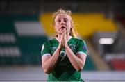 1 December 2020; Amber Barrett of Republic of Ireland reacts following the UEFA Women's EURO 2022 Qualifier match between Republic of Ireland and Germany at Tallaght Stadium in Dublin. Photo by Stephen McCarthy/Sportsfile