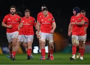 30 November 2020; Munster players, from left, Rhys Marshall, Stephen Archer, Jack O'Donoghue and Josh Wycherley during the Guinness PRO14 match between Munster and Zebre at Thomond Park in Limerick. Photo by Ramsey Cardy/Sportsfile