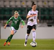 1 December 2020; Marina Hegering of Germany in action against Denise O'Sullivan of Republic of Ireland during the UEFA Women's EURO 2022 Qualifier match between Republic of Ireland and Germany at Tallaght Stadium in Dublin. Photo by Stephen McCarthy/Sportsfile