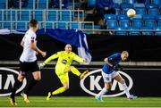 3 December 2020; Dundalk goalkeeper Gary Rogers clears the ball during the UEFA Europa League Group B match between Molde FK and Dundalk at Molde Stadion in Molde, Norway. Photo by Marius Simensen/Sportsfile