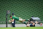 5 December 2020; Peter O'Mahony of Ireland scores a try which is subsequently disallowed during the Autumn Nations Cup match between Ireland and Scotland at the Aviva Stadium in Dublin. Photo by Ramsey Cardy/Sportsfile