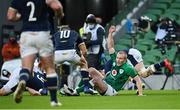 5 December 2020; Keith Earls of Ireland celebrates after scoring his side's first try during the Autumn Nations Cup match between Ireland and Scotland at the Aviva Stadium in Dublin. Photo by Seb Daly/Sportsfile