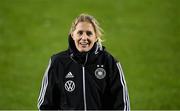30 November 2020; Assistant coach Britta Carlson during a Germany training session at Tallaght Stadium in Dublin. Photo by Stephen McCarthy/Sportsfile